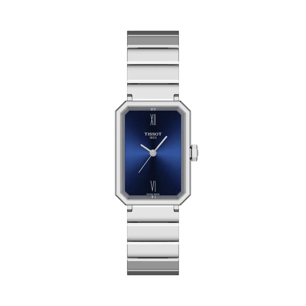 Tissot Srv T160.110.11.043.00 30 mm Steel Blue Dial Quartz Women`s Wrist Watch - Dial: Blue, Band: Silver, Bezel: Silver