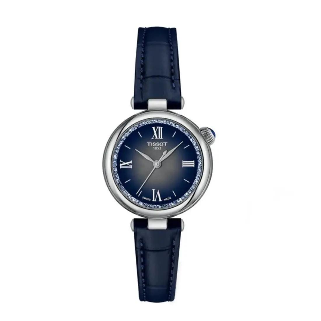 Desir Women`s Blue Dial Blue Leather Quartz Watch T152.010.16.038.01 by Tissot