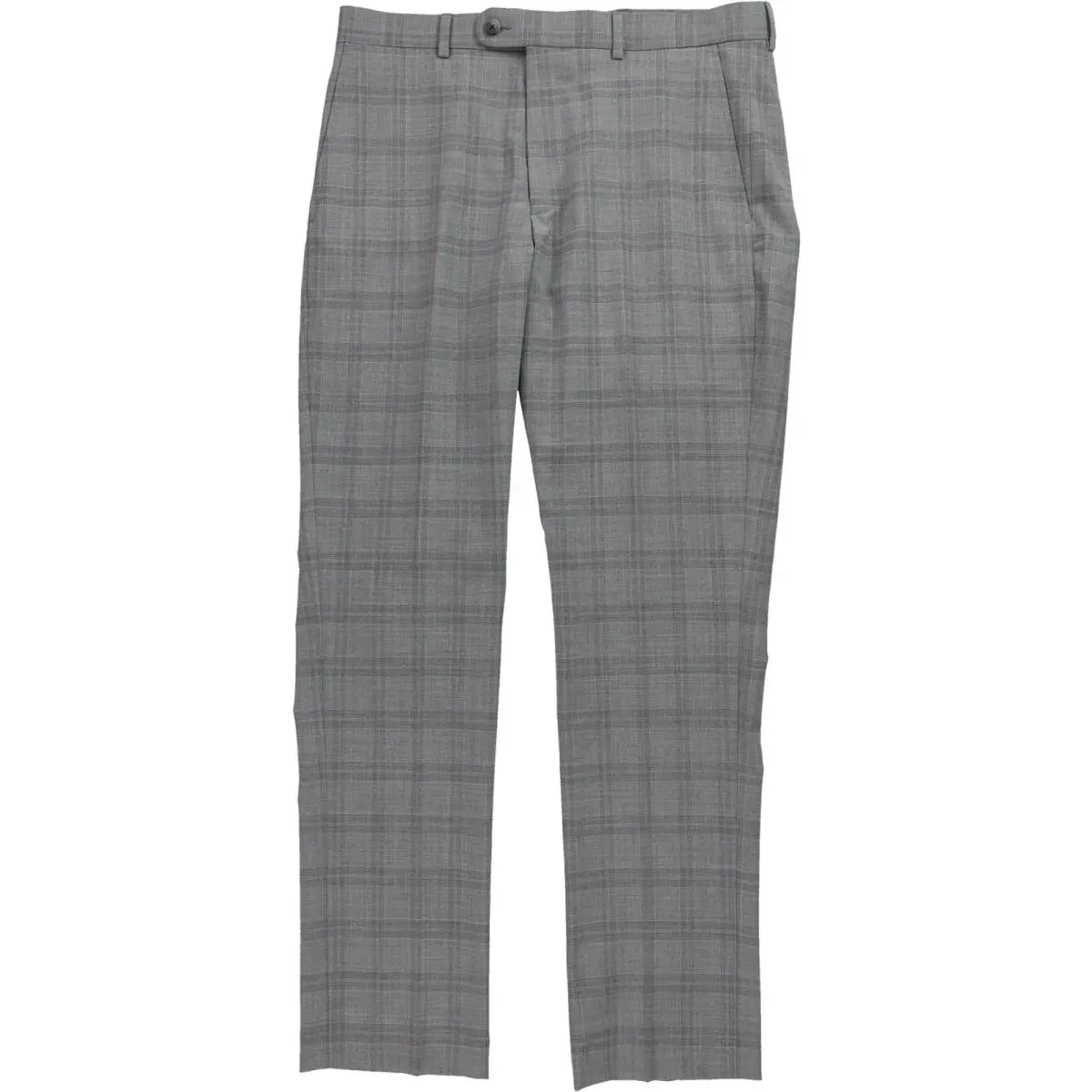 Mens Slim Fit Plaid Dress Pants Slacks Grey 33W x 32L by Original Penguin