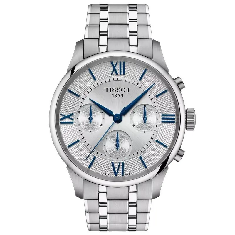 Tissot Chemin Des Tourelles 42mm Chronograph Steel Men`s Watch T1394621103800