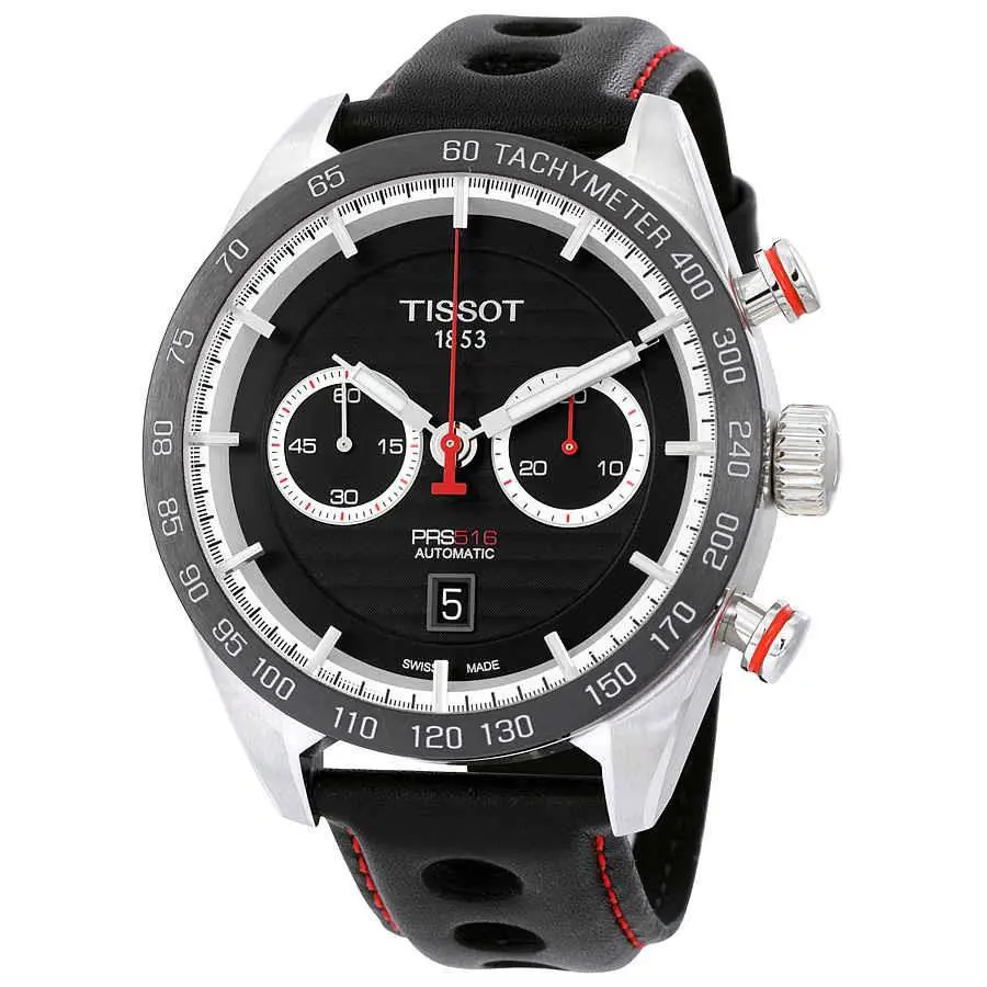 Tissot Prs 516 Chronograph Automatic Men`s Watch T100.427.16.051.00 - Band: Black, Bezel: Black