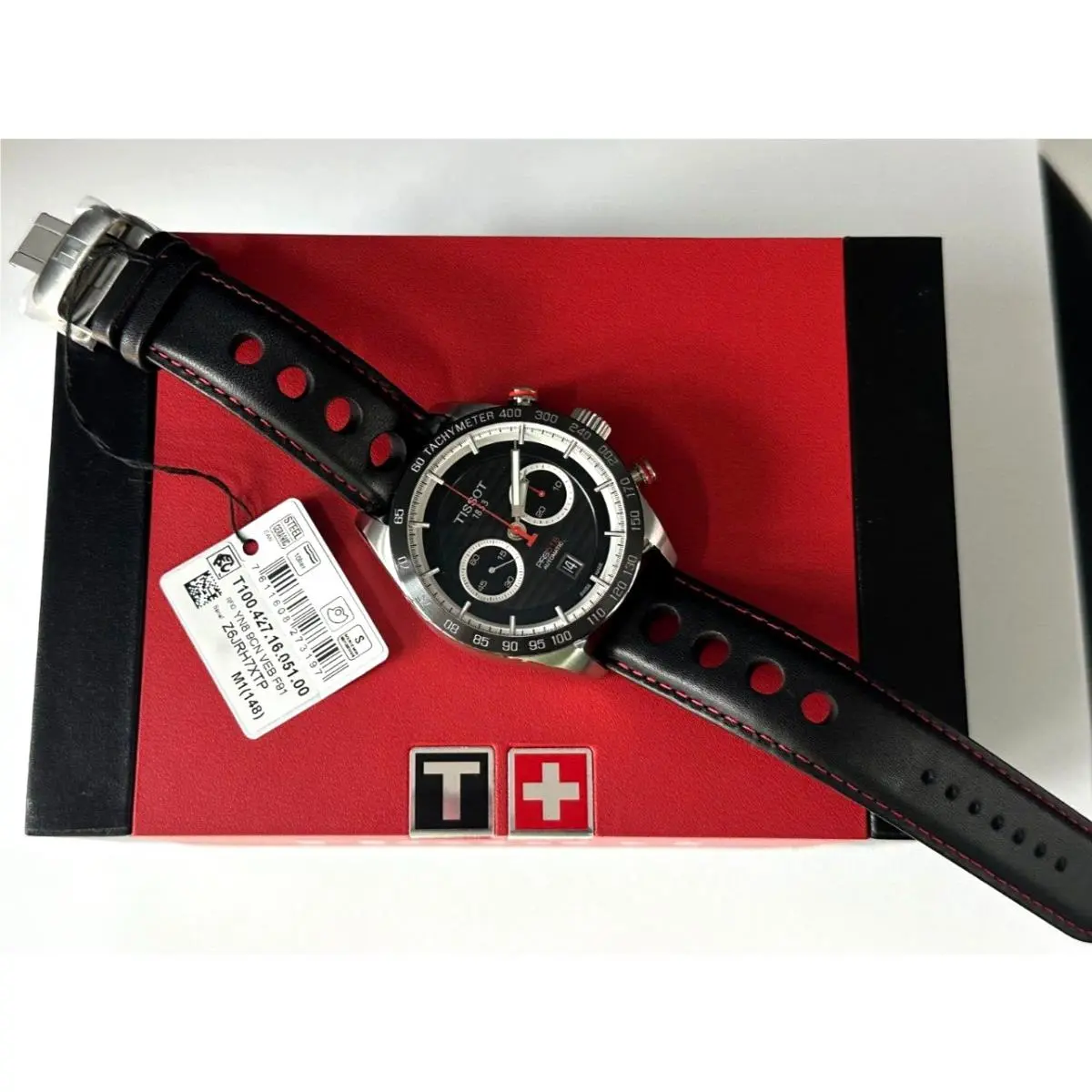 Tissot Prs 516 Chronograph Automatic Men`s Watch T100.427.16.051.00 - Band: Black, Bezel: Black