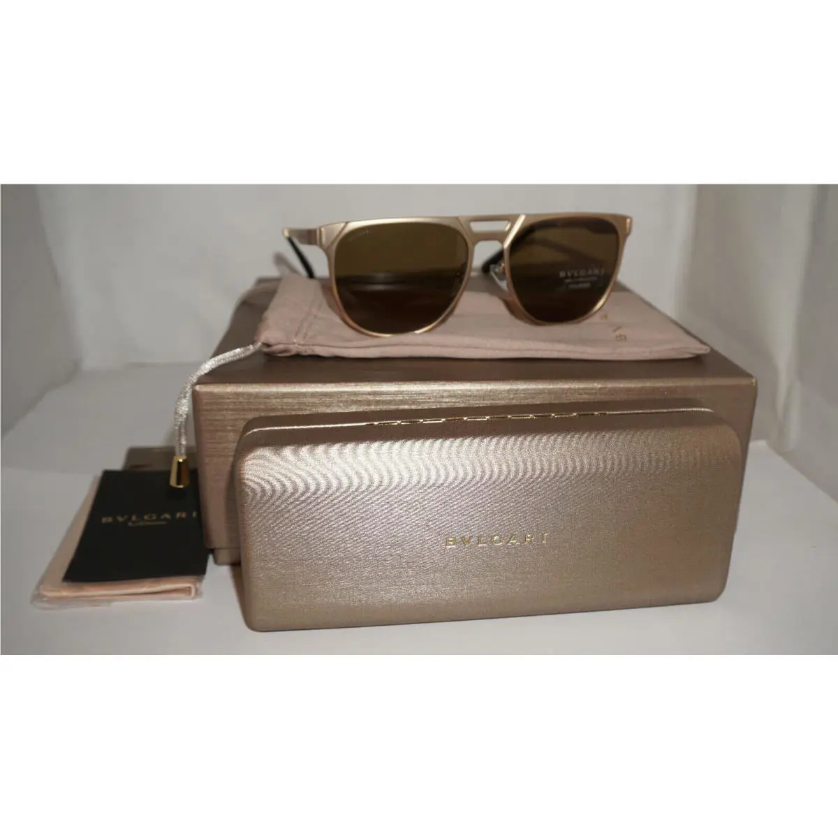Bvlgari Sunglasses Limit Edition Gold Brown Polariz BV5048K 200683 56 17 145