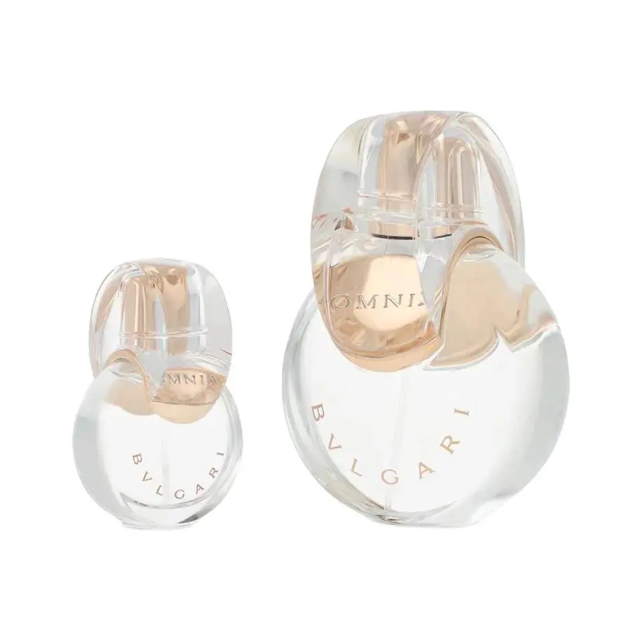 Bvlgari Omnia Crystalline Women 2 PC Set: 3.4 oz Edt Spray + 0.5 oz Edt Spray