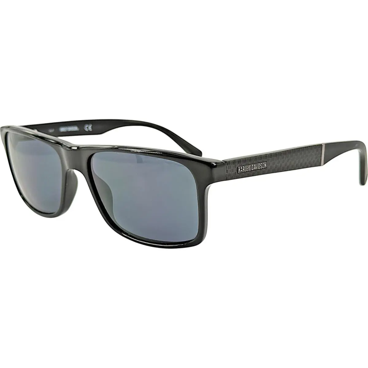 Harley Davidson HD0918X Mens Plastic Sunglass 01A Shiny Black 57-17 Gray Lenses