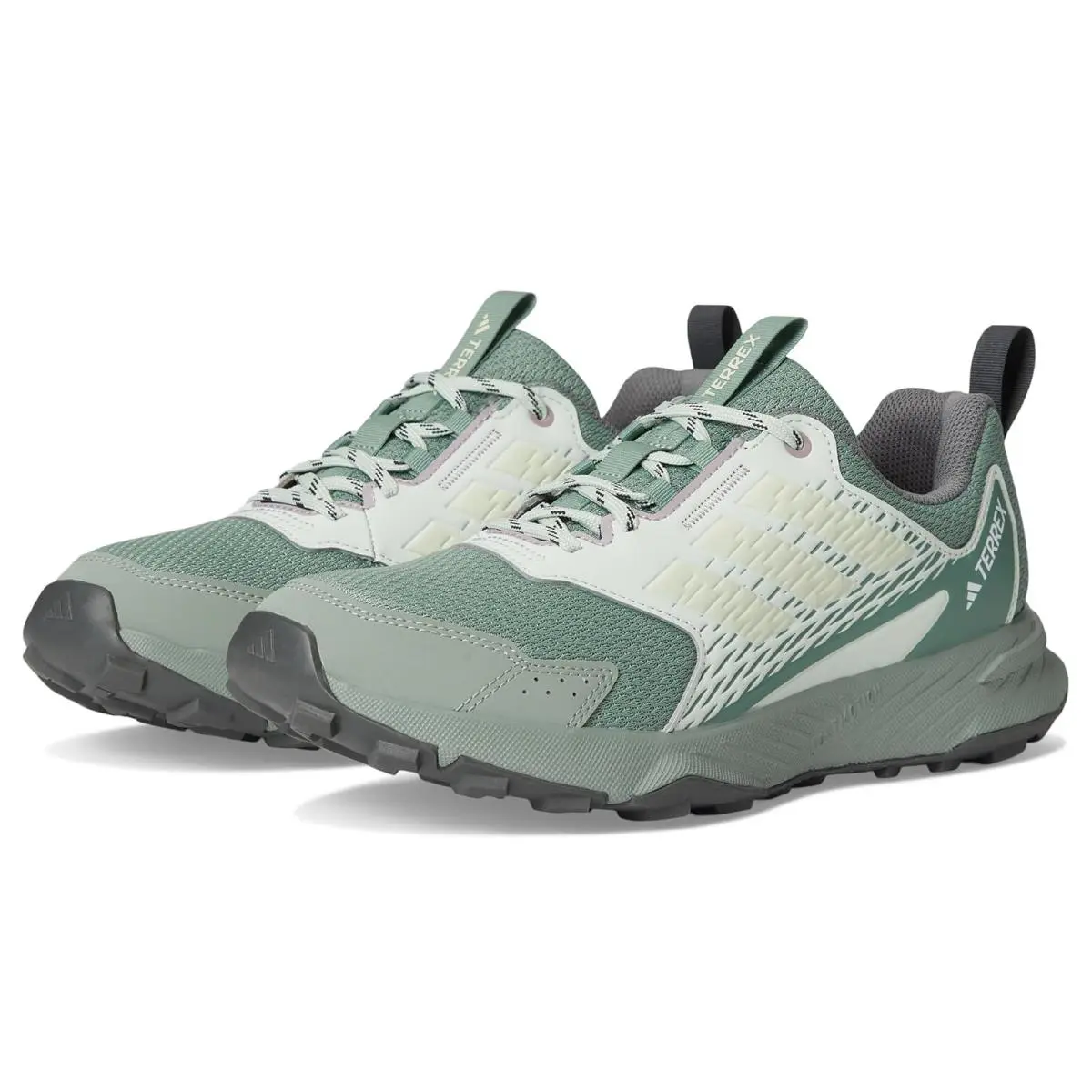 Woman`s Shoes  Outdoor Terrex Tracefinder 2 Trail Running Shoes Silver Green/Off White/Preloved Fig by Adidas