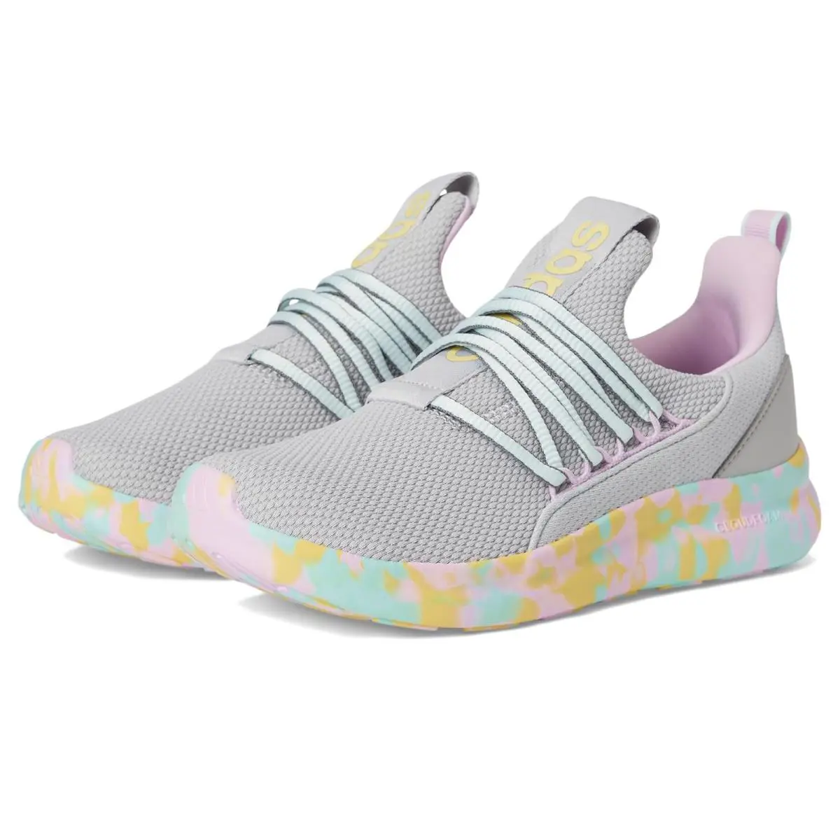 Children Unisex Shoes Adidas Kids Lite Racer Adapt 7.0 Lifestyle Shoes Big Kid - Grey/Semi Flash Aqua/Bliss Lilac
