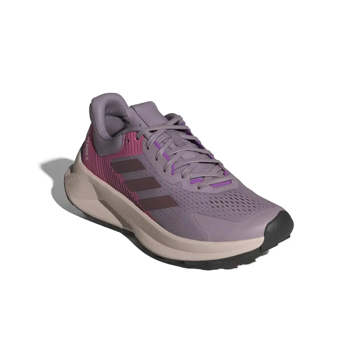 Woman`s Sneakers Athletic Shoes Adidas Outdoor Terrex Soulstride Flow - Preloved Fig/Quiet Crimson/Pink Fusion