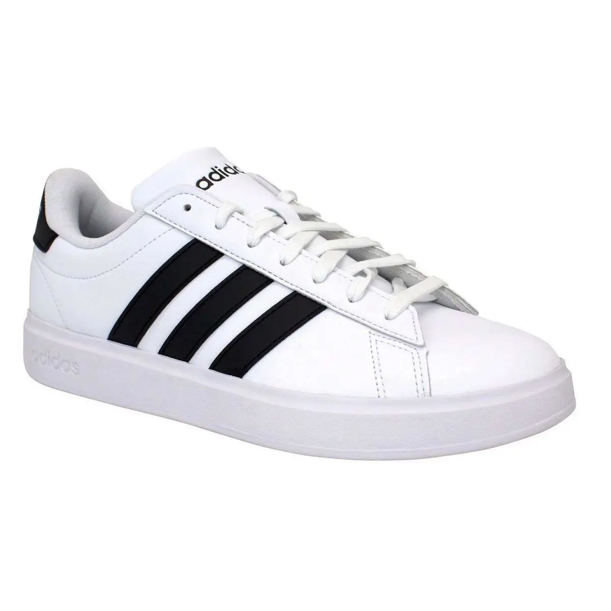 Adidas Men`s Grand Court 2.0 Shoes Classic White/black Choose Your Size - White/Black