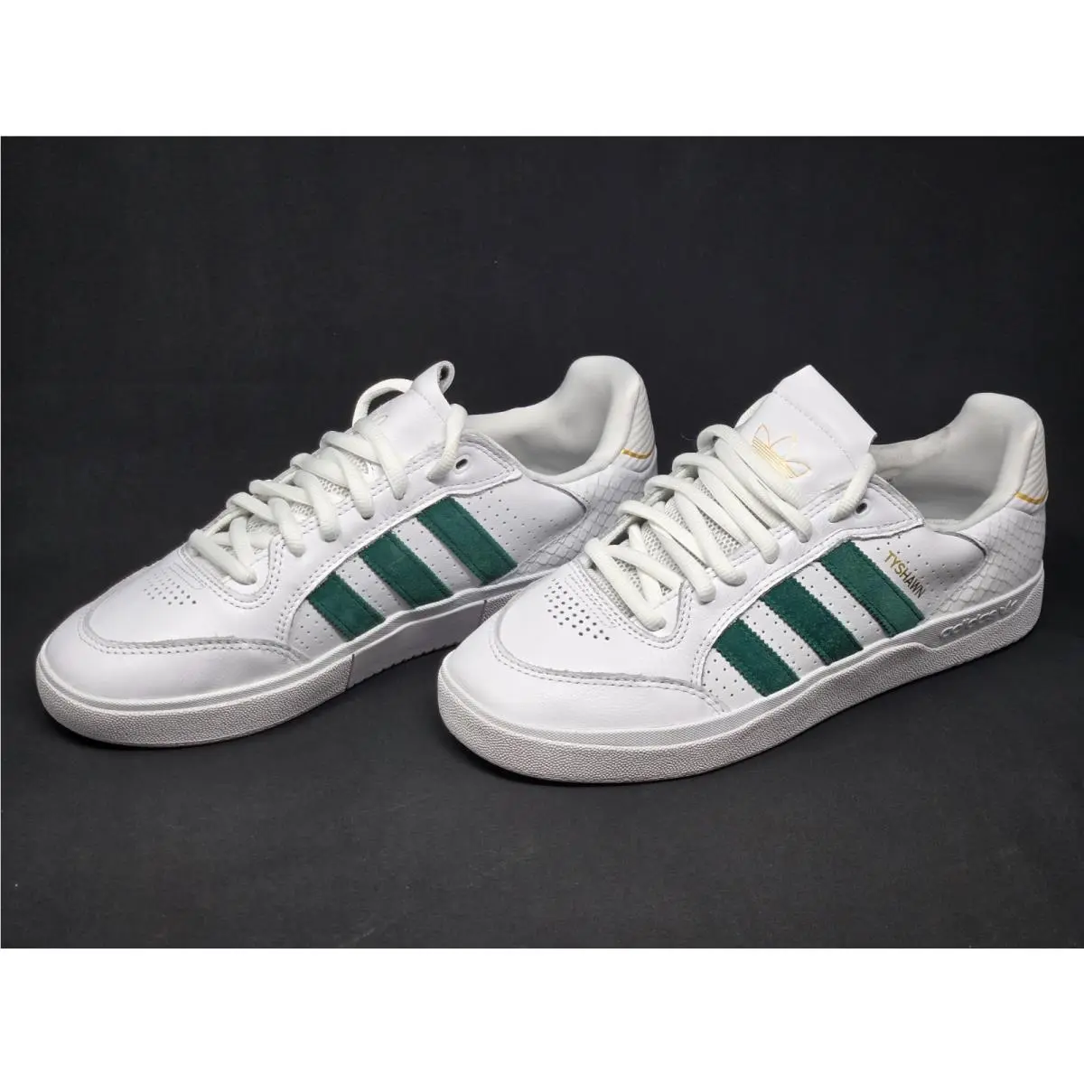 Adidas Tyshawn Low Mens Multi Sizes White Green Gold Skate Shoes GY6954 Nby