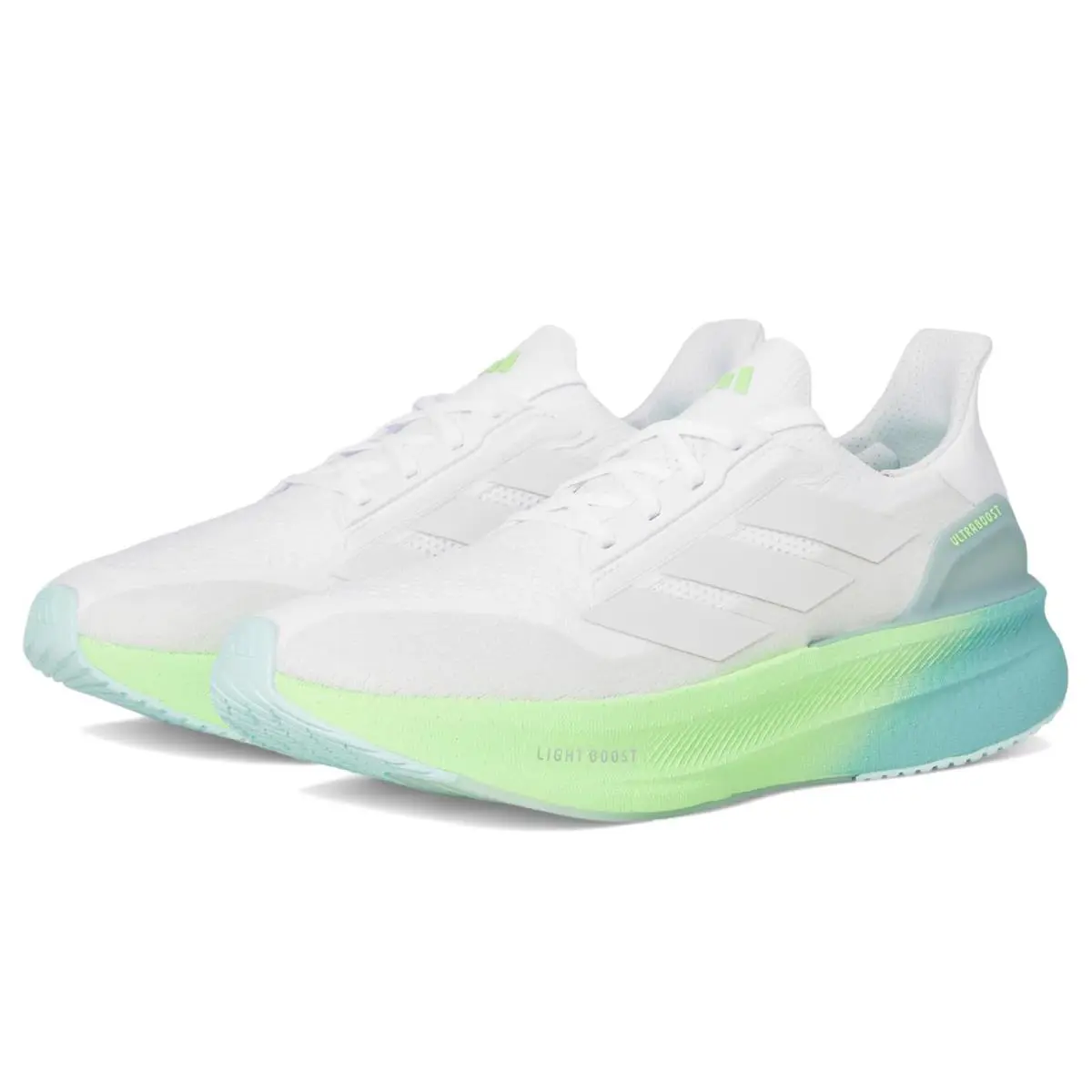 Man`s Sneakers Athletic Shoes Adidas Ultraboost 5X Running Shoes - White/Dash Grey/Lime Burst