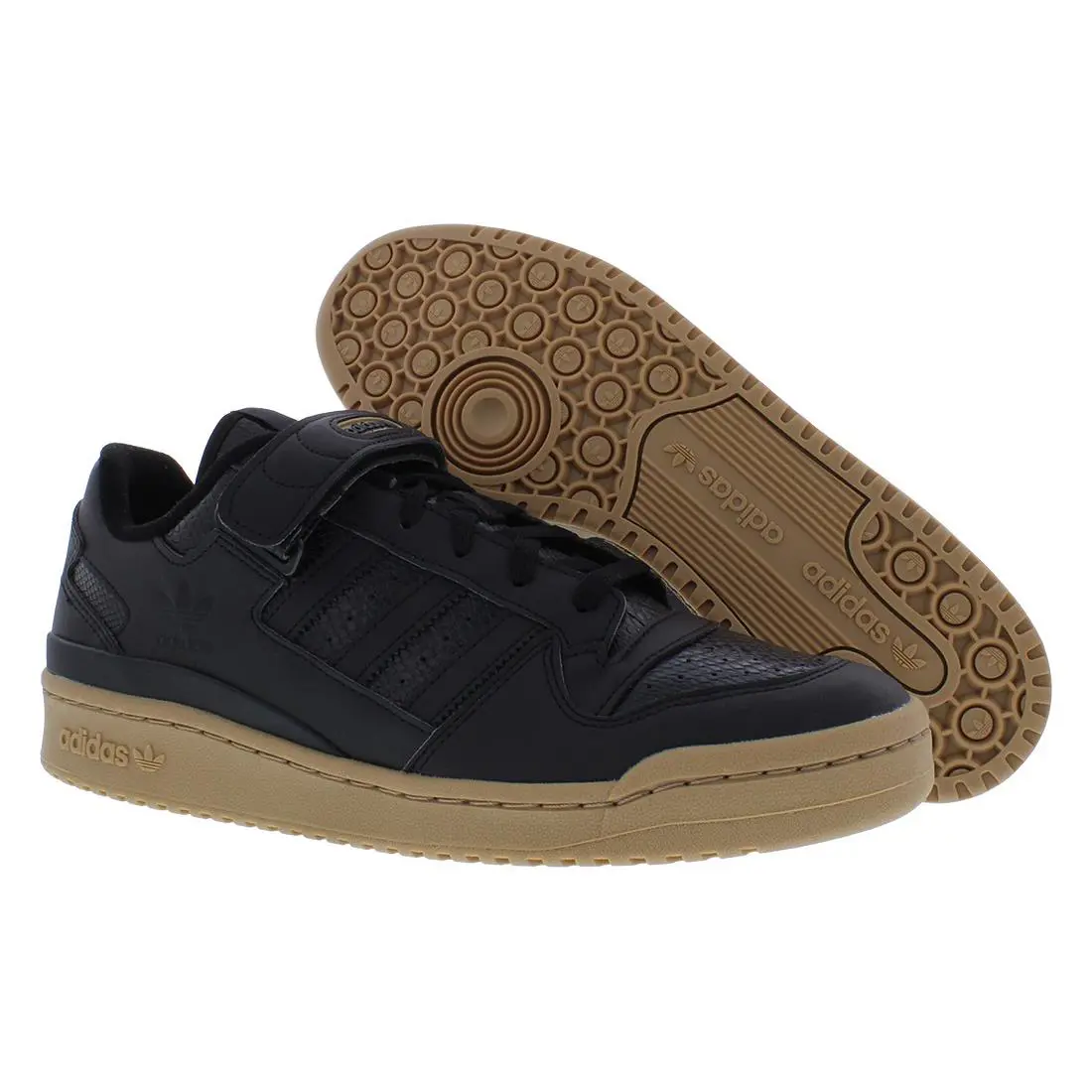 Adidas Forum Low Mens Shoes - Core Black/Core Black/Gum, Main: Black