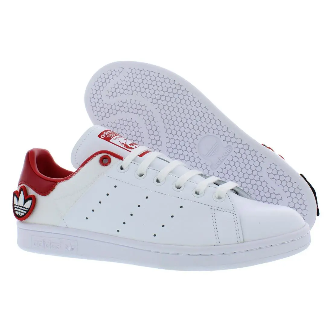 Adidas Stan Smith Mens Shoes - White/Red, Main: White