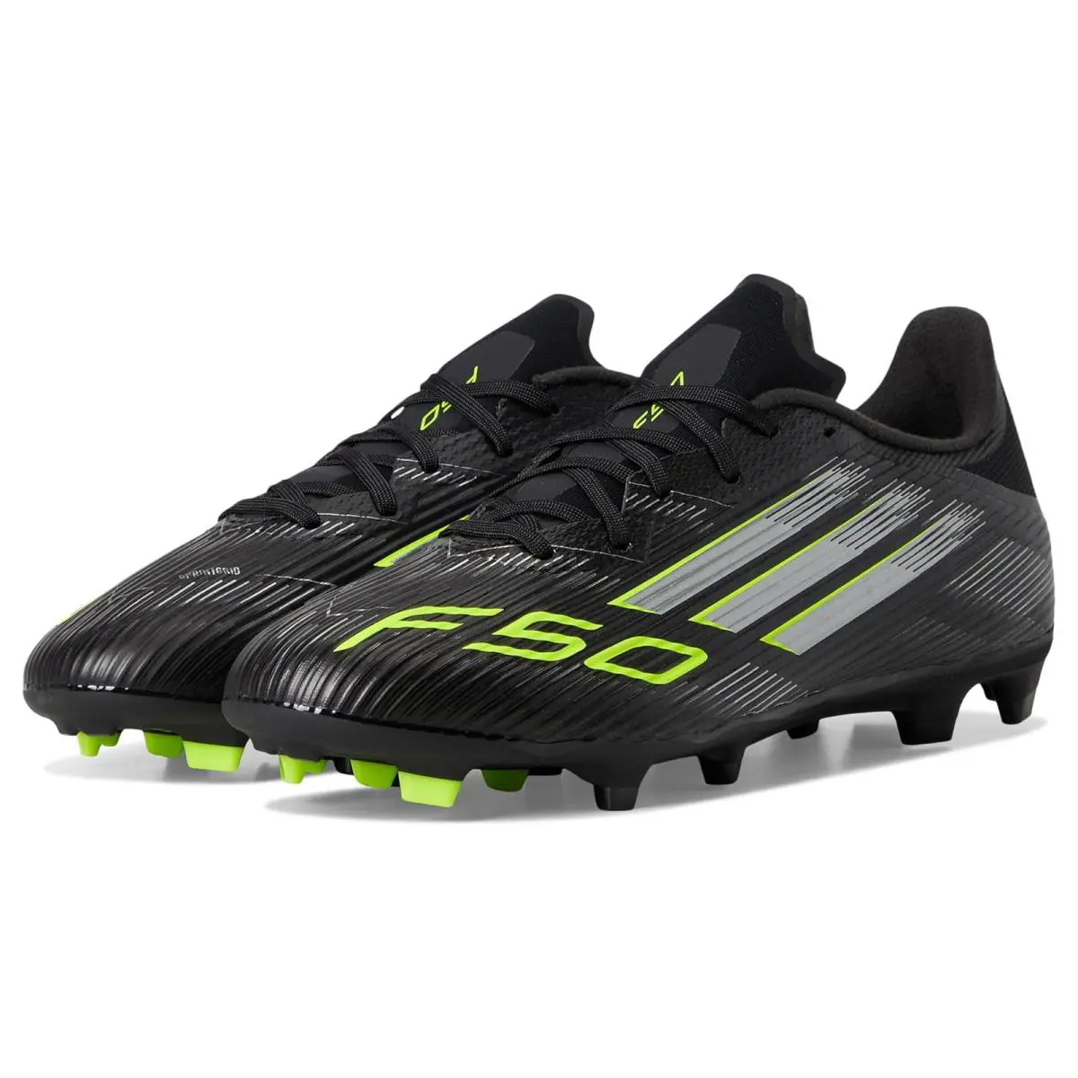 Adidas shoes - Black/Iron Metallic/Lucid Lemon 6