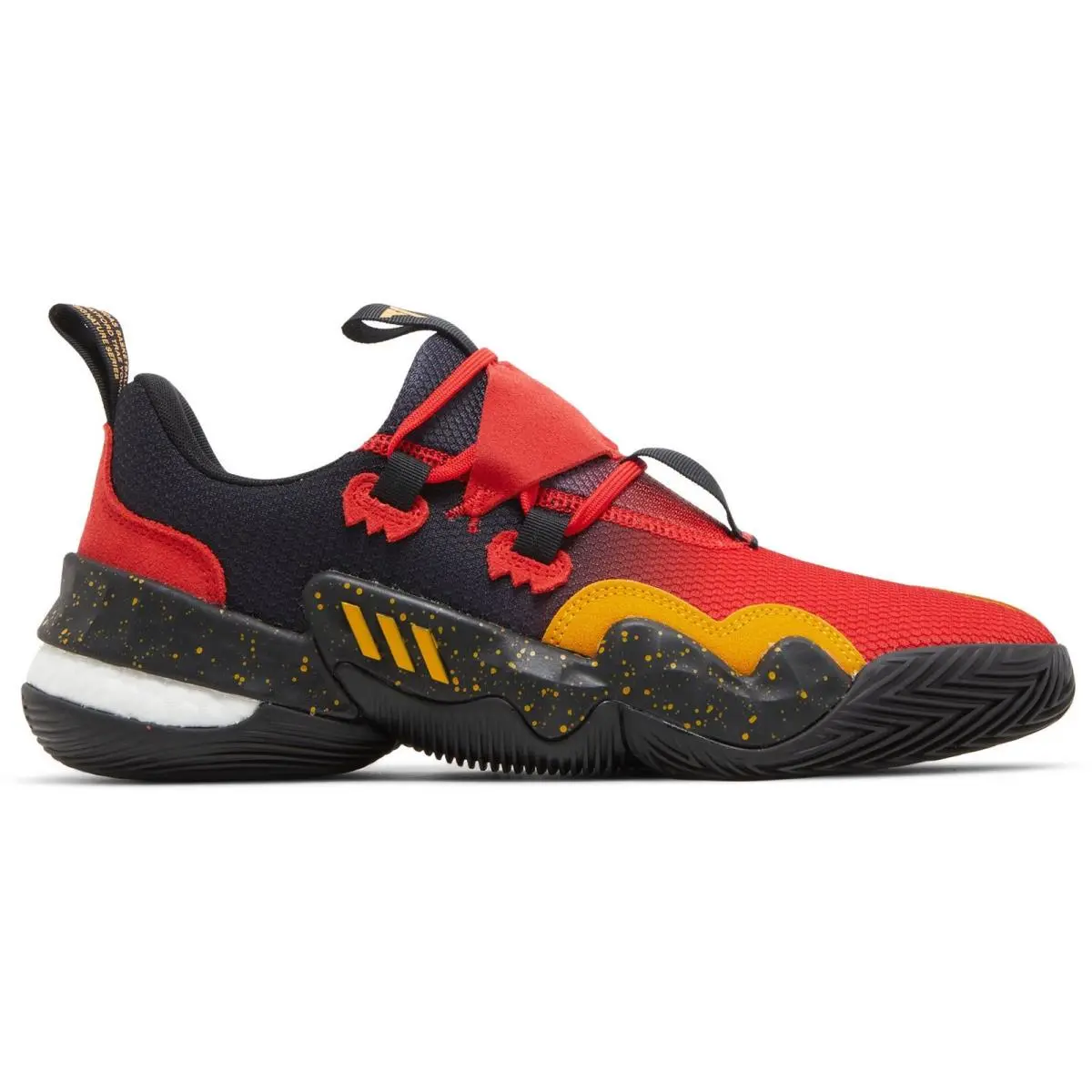 GY3772 Mens Adidas Trae Young 1 - Black/Red/Yellow