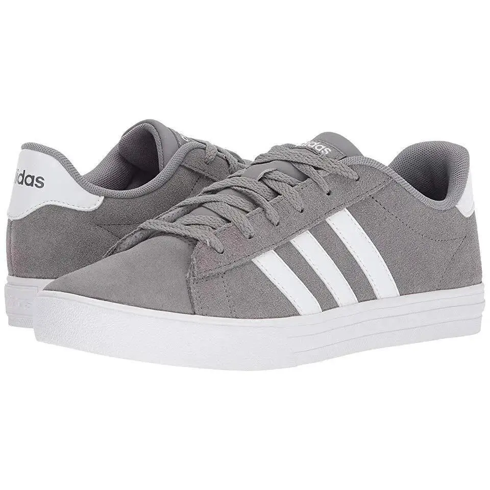 Adidas Kid`s Daily 2.0 Sneakers Shoes Grey/white Suede Size 6 - Gray