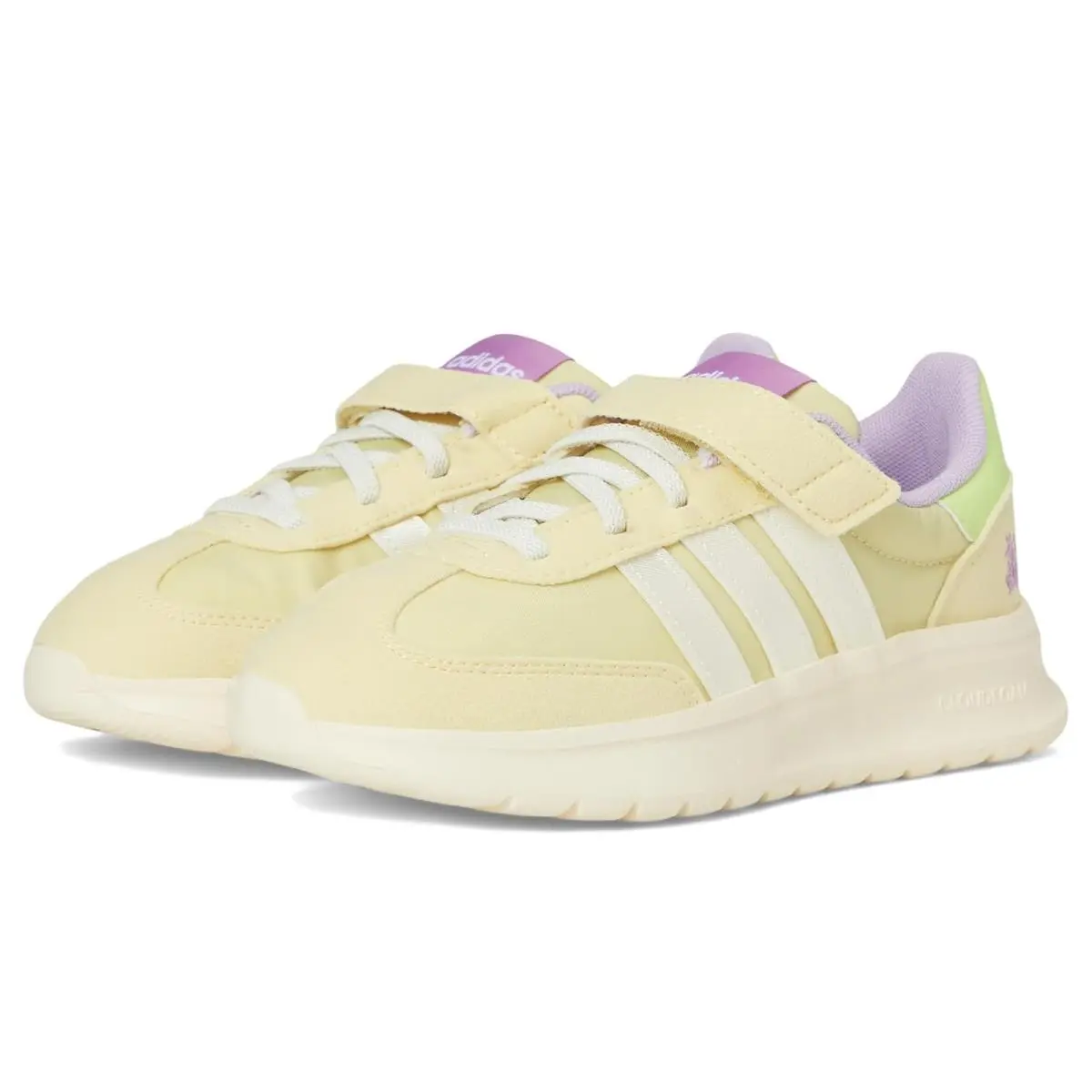 Unisex Shoes Adidas Kids Disney Run 70s 2.0 Elastic Lace Strap Shoes