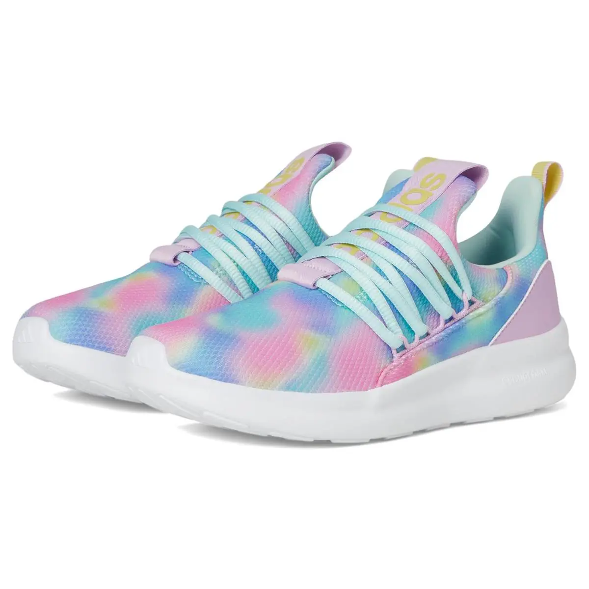 Adidas Kids Lite Racer Adapt 7.0 Sportswear Shoes Little Kid/big Kid - Bliss Lilac/Halo Mint/Powder Yellow
