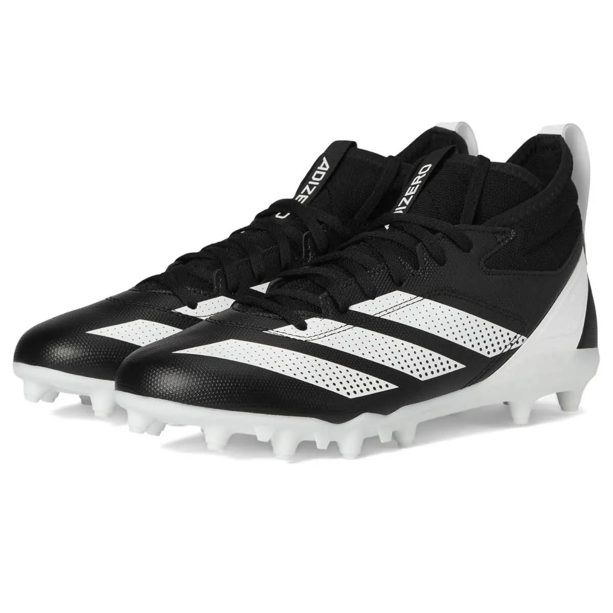 Man`s Sneakers Athletic Shoes Adidas Adizero Impact.2 Football Cleats - Black/White/Black