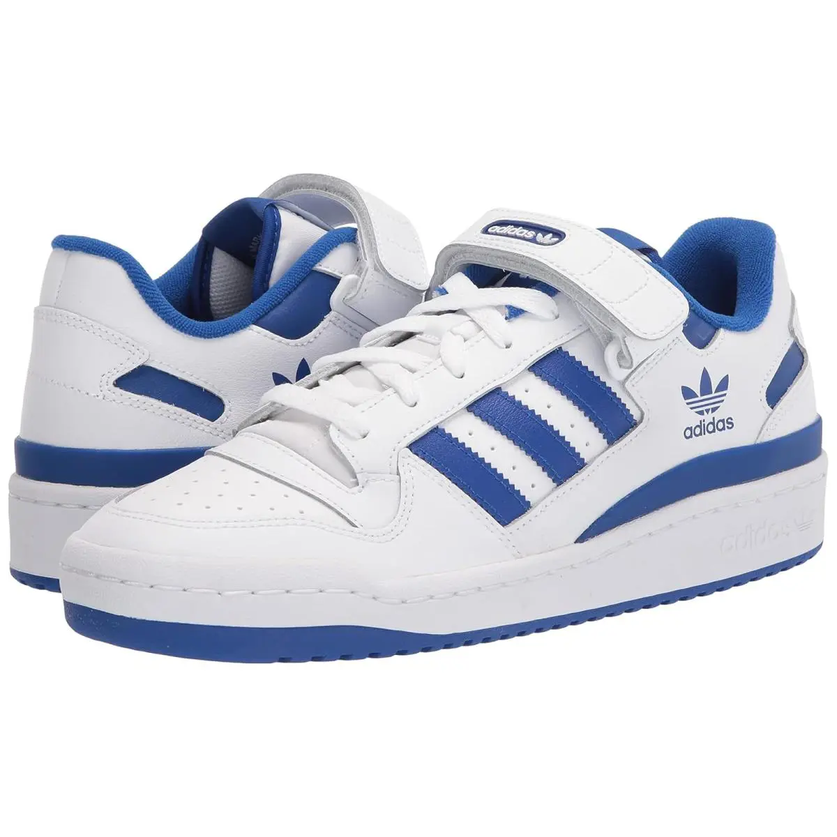 Man`s Sneakers Athletic Shoes Adidas Originals Forum Low - Footwear White/Footwear White/Team Royal Blue