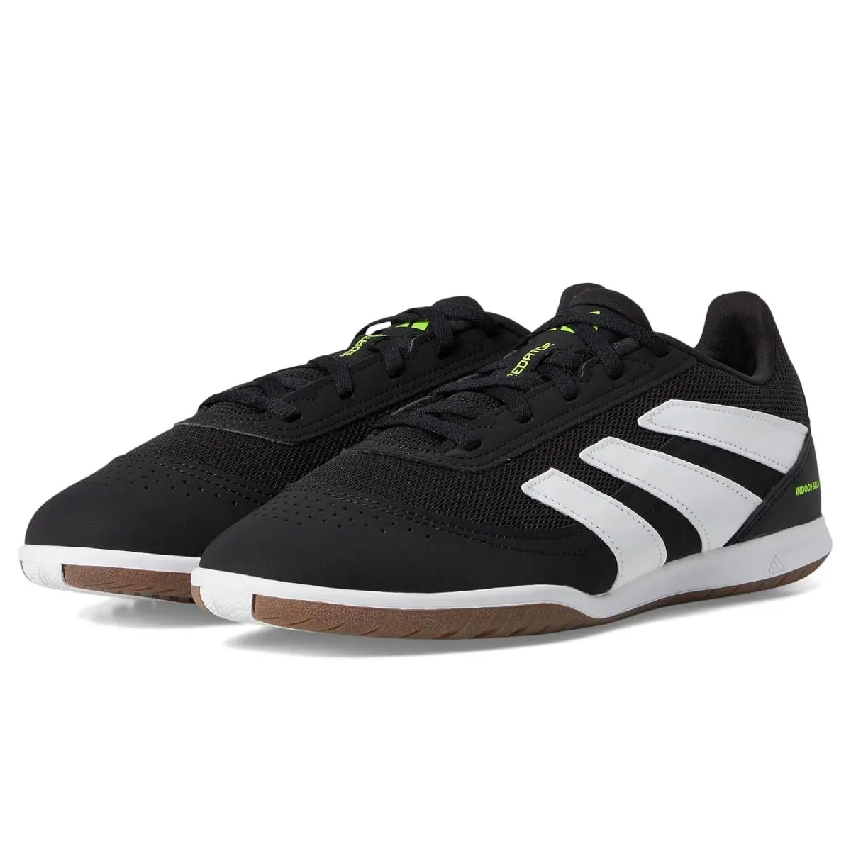 Unisex Sneakers Athletic Shoes  Predator Club Indoor Soccer Cleats Black/White/Lucid Lemon by Adidas