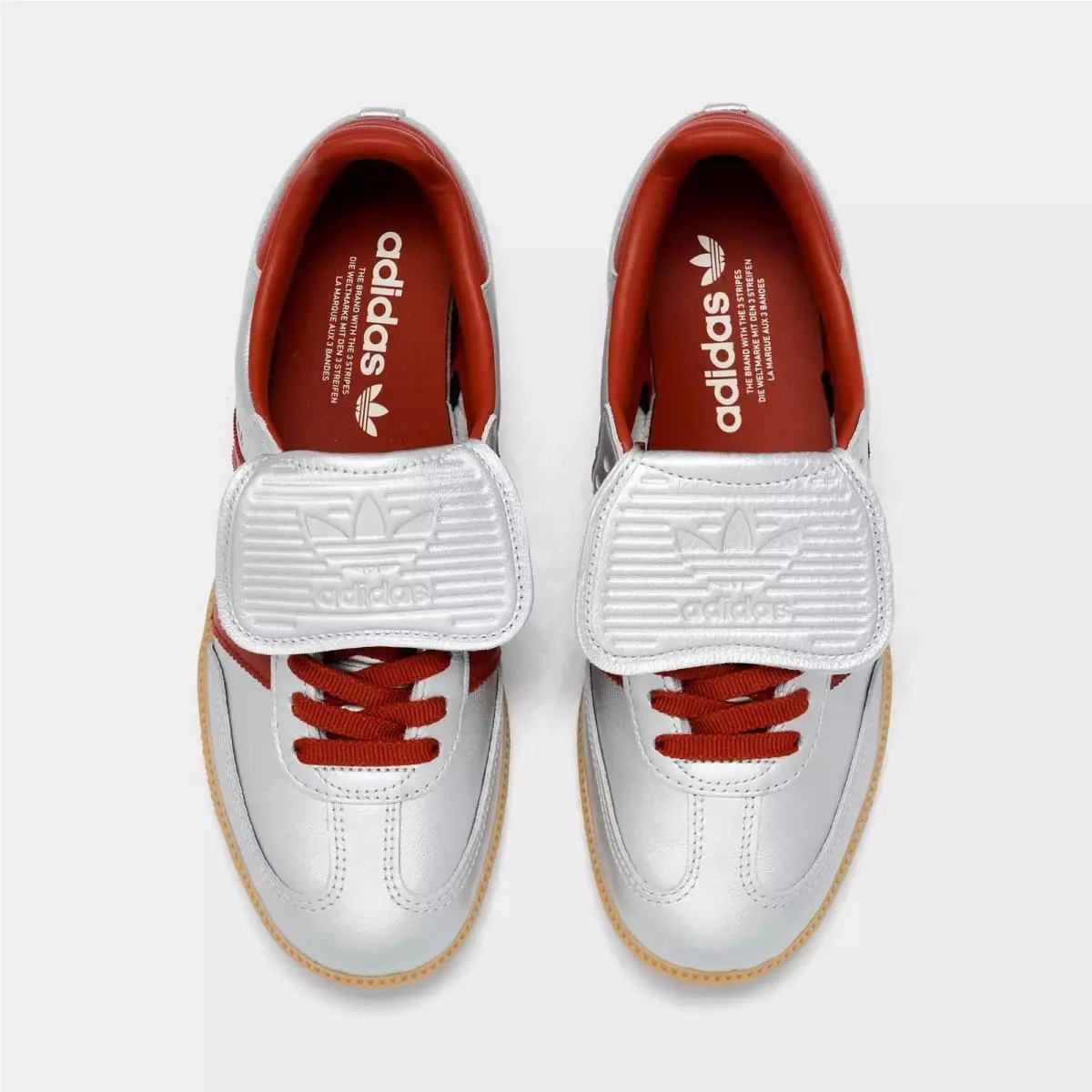 Adidas shoes - adidas Samba - Samba - JH5707 - Silver, Manufacturer: Silver Metallic / Preloved Ruby / Gum 3 8