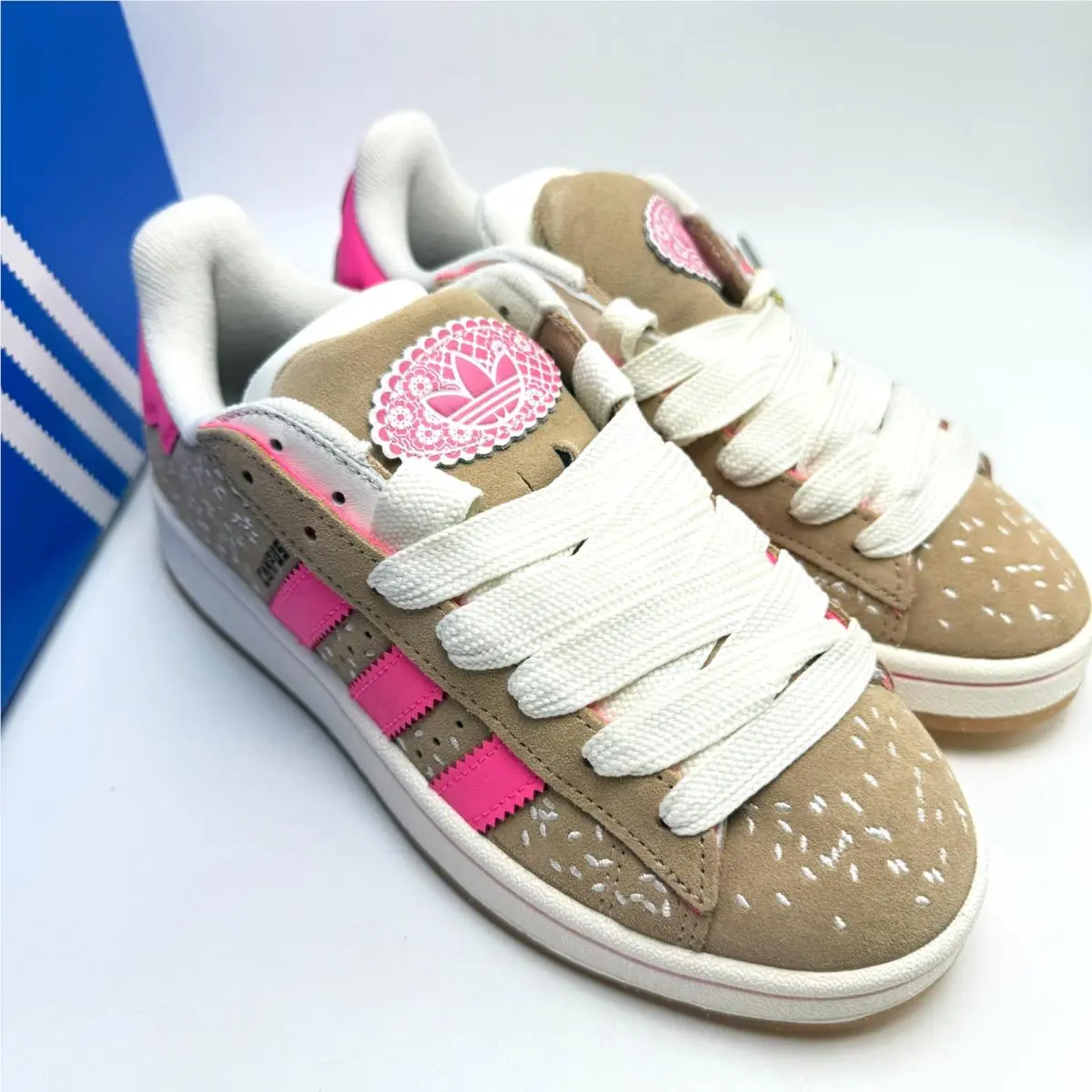 Adidas shoes - Campus Double 00s - Campus Double - JQ2103 - Warm Sandstone/Lucid Pink/Off White 8