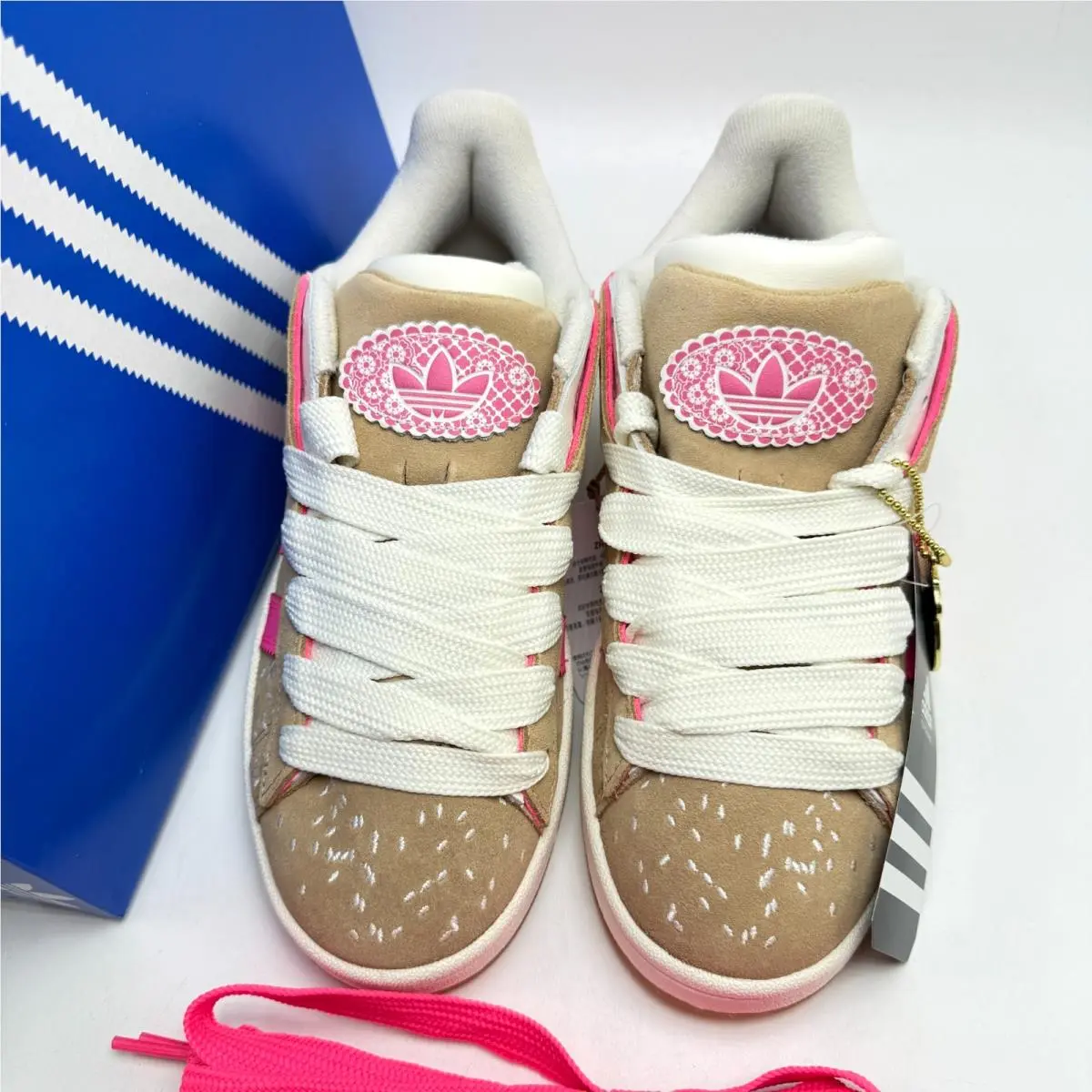 Adidas shoes - Campus Double 00s - Campus Double - JQ2103 - Warm Sandstone/Lucid Pink/Off White 10