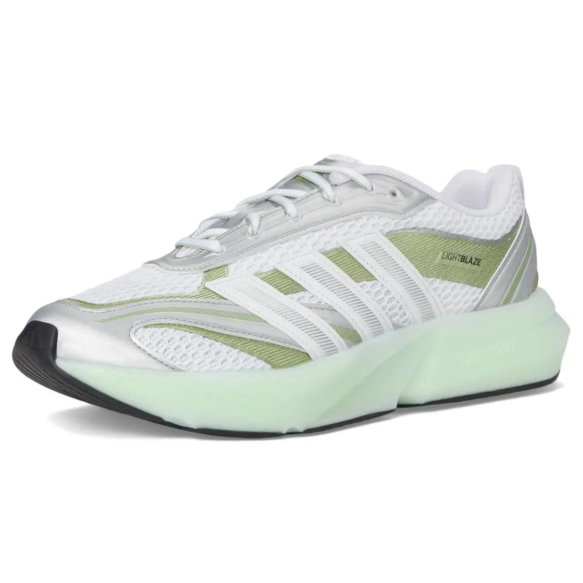 Adidas shoes - White/Silver Metallic/Magic Lime Metallic 5