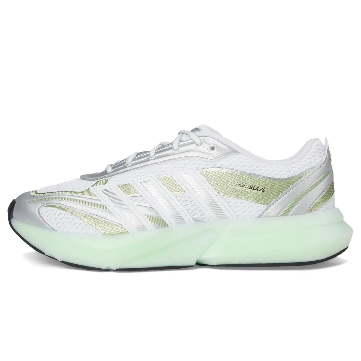 Adidas shoes - White/Silver Metallic/Magic Lime Metallic 9
