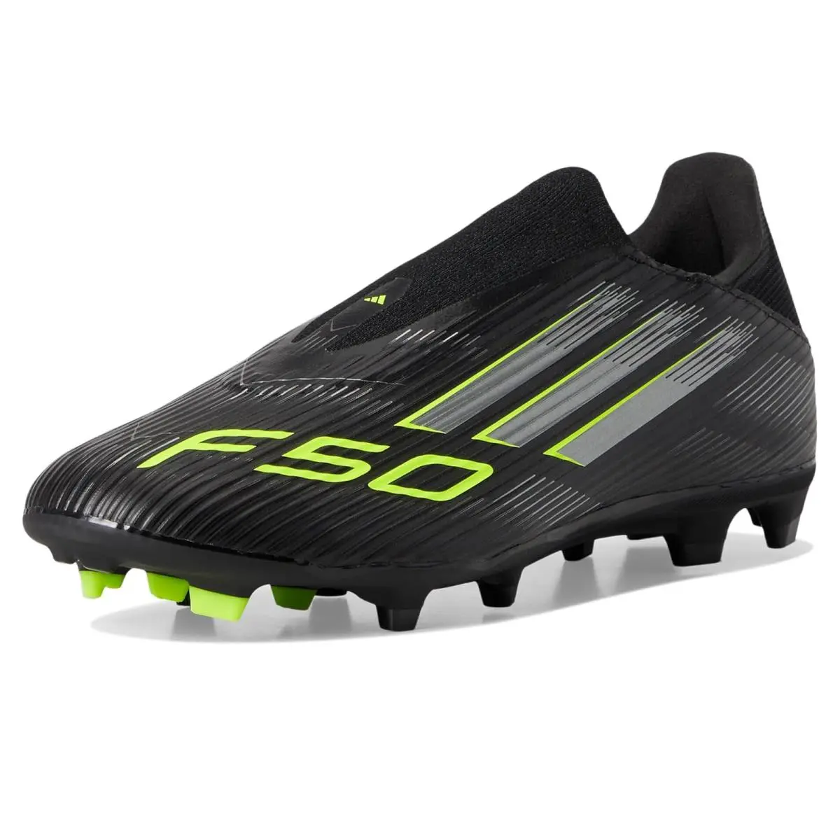 Adidas shoes - Black/Iron Metallic/Lucid Lemon 5