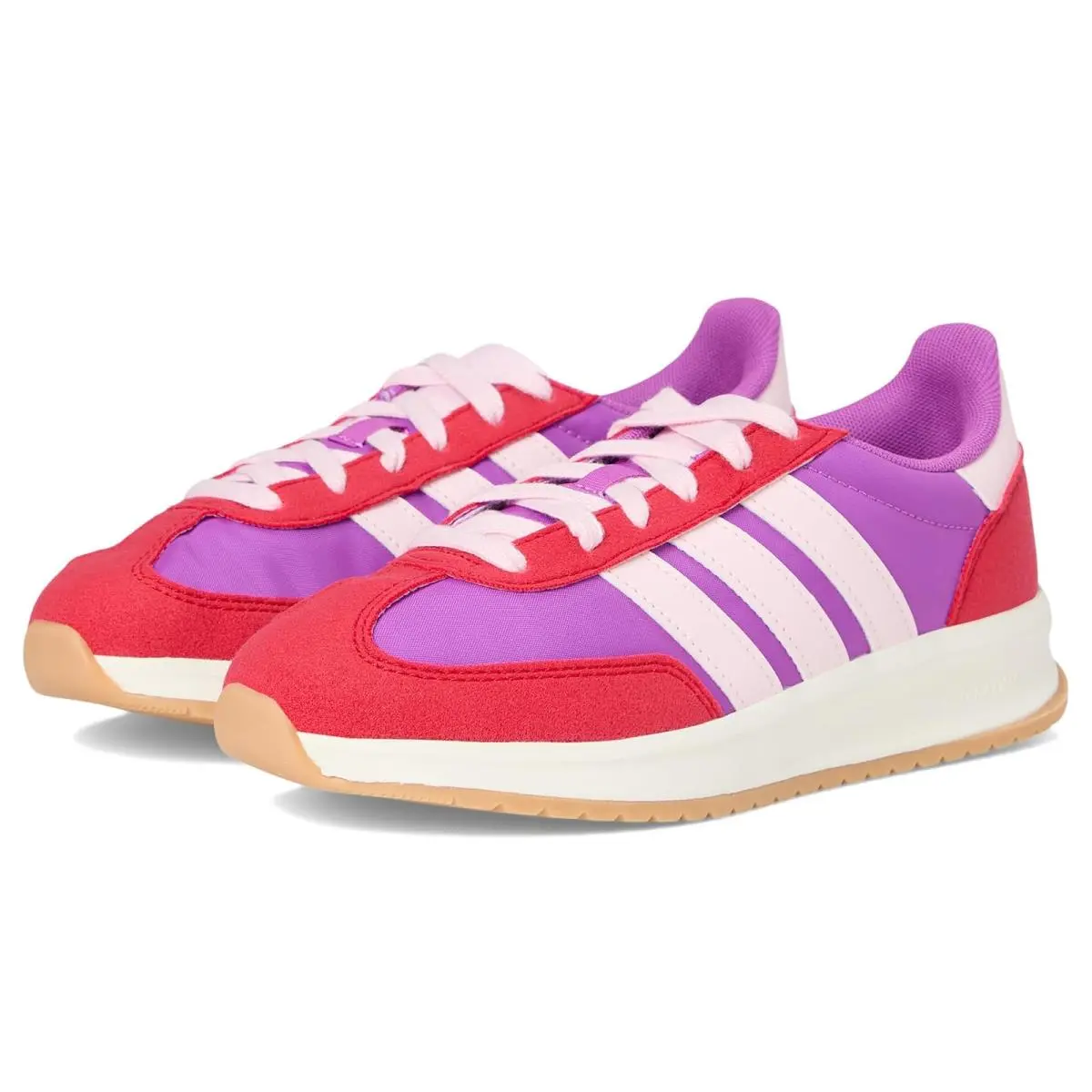 Children Unisex Sneakers Athletic Shoes  Kids Run 70s 2.0 Shoes Purple Burst/Clear Pink/Better Scarlet by Adidas
