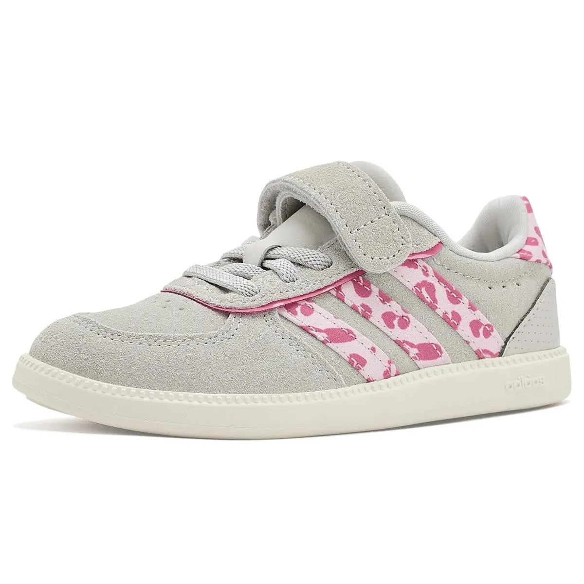 Children Unisex Shoes  Kids Breaknet Sleek Shoes Little Kid Grey/Distilled Pink/Pink Fusion by Adidas