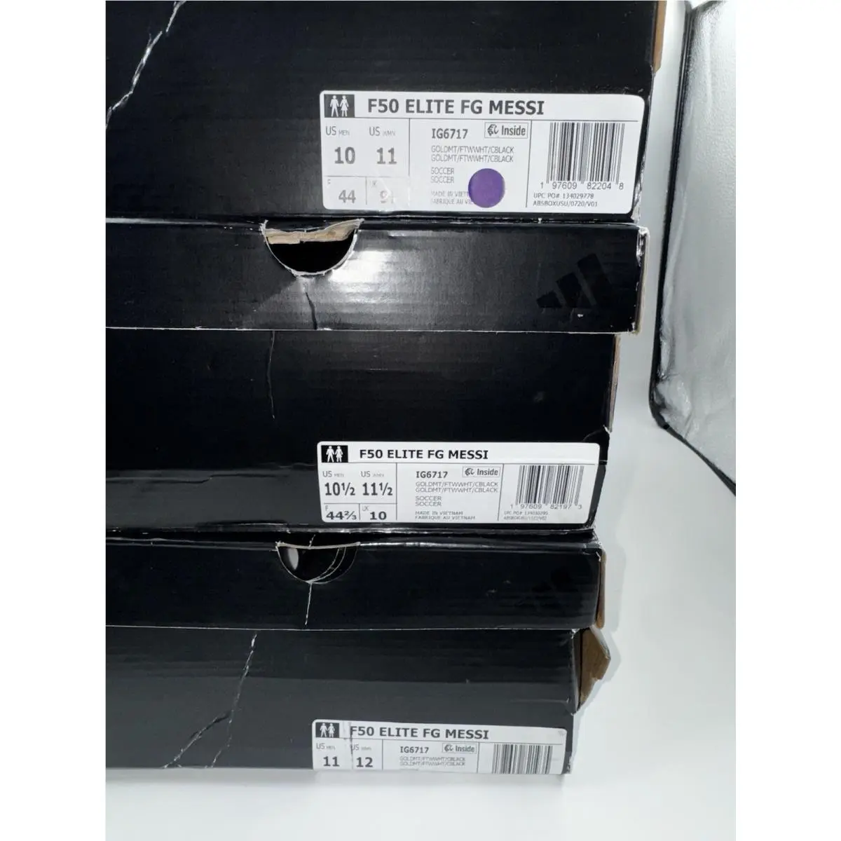 Adidas shoes - adidas adizero F50 - adizero - IG6717 - Gold, Manufacturer: Gold Metallic/Cloud White/Core Black 5