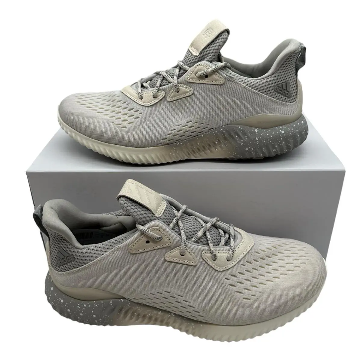 Adidas Reigning Champ x Alphabounce Shoes Men Sz 10.5 Chalk Grey Sneakers CG5328 - Gray