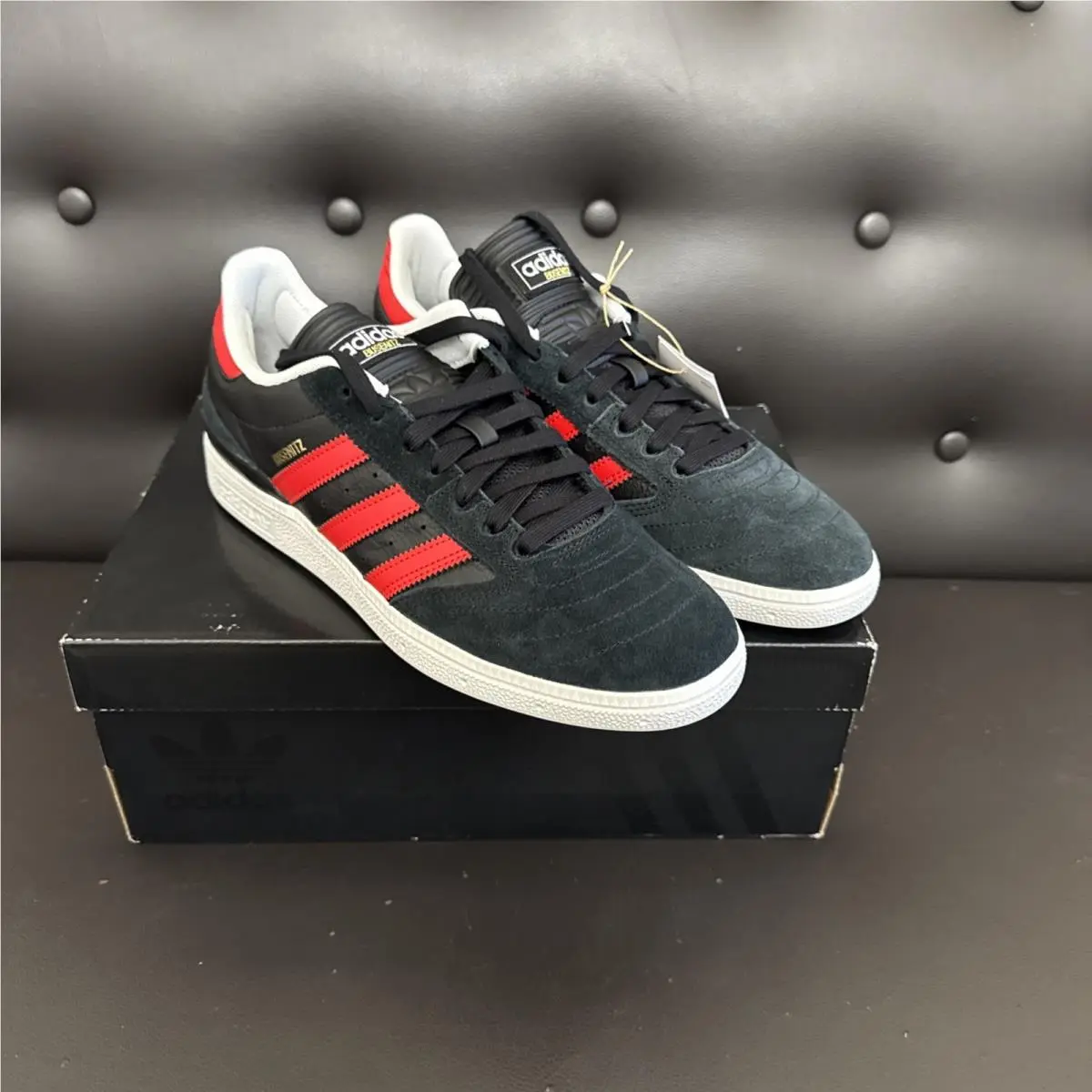Men`s Busenitz Pro JP8606 Core Black/ Better Scarlet/ Cloud White Size 9 by Adidas