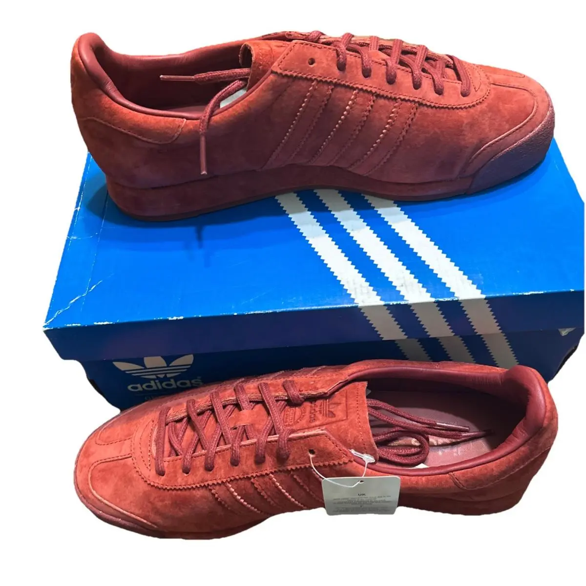 Adidas Samoa Vintage Shoes Men`s Size 10 Mystery Red Suede Sneakers B39016