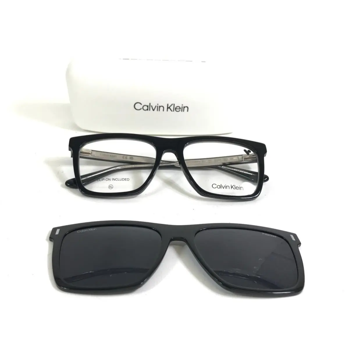 Calvin Klein Eyeglasses Frames CK25530MAG Set 001 Shiny Black Full Rim 56-18-150