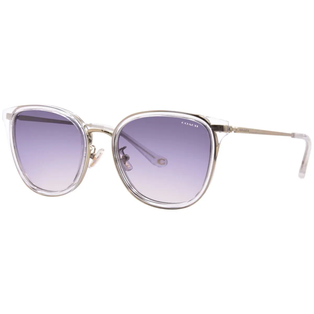 Coach C7999 HC7135 511136 Sunglasses Women`s Gold/crystal/purple/pink 54mm