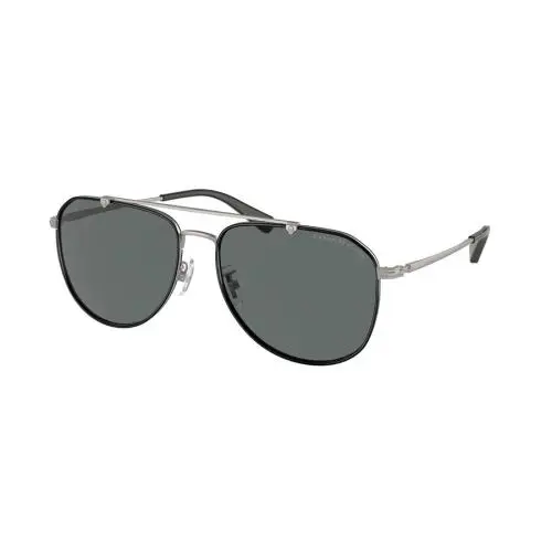 Coach Man Sunglasses HC7164 936881 Satin Gunmetal/black/grey Solid 59mm