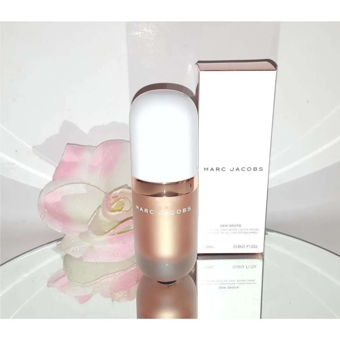 Marc Jacobs Dew Drops Coconut Gel Highlighter 52 Fantasy Rose Gold 0.8oz Ltd Ed