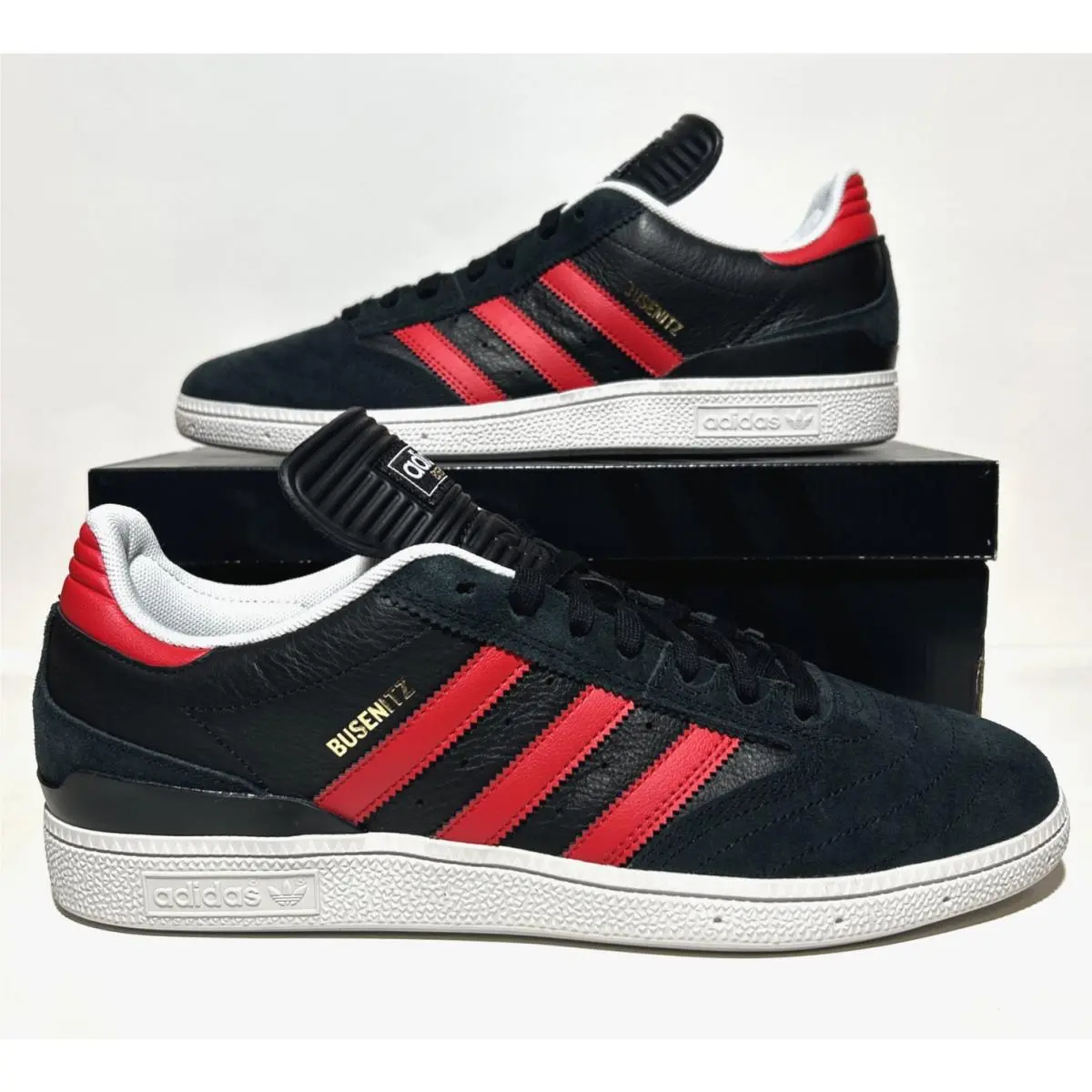 Adidas Busenitz Pro Mens Size 11.5 Black Red Athletic Retro Hip Hop Casual