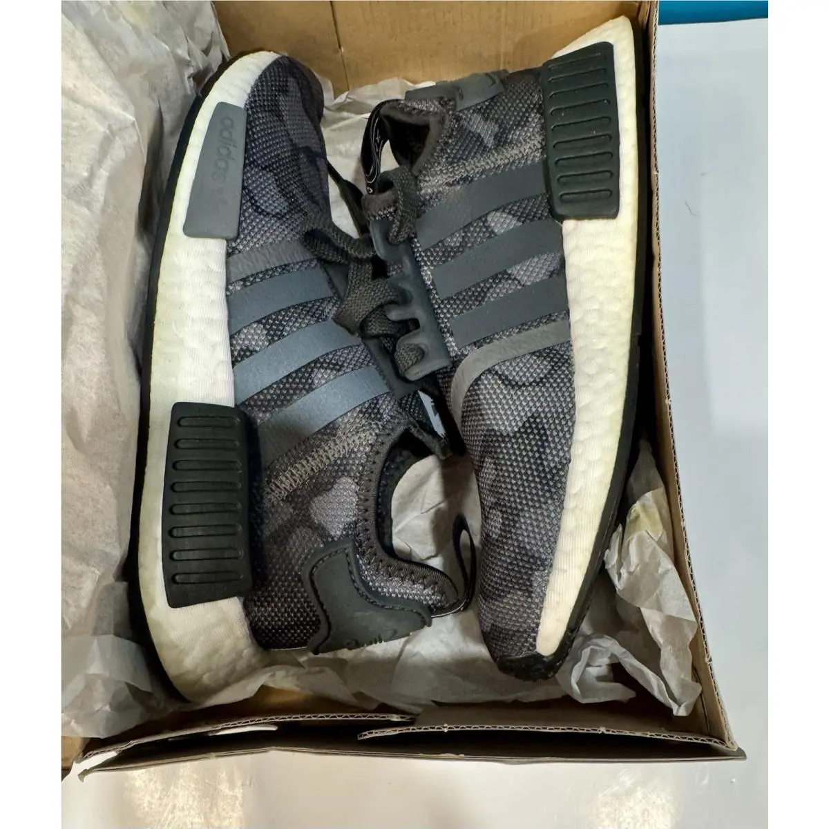 Adidas Nmd R1 Boost Duck Camo Black D96616 - Size 5
