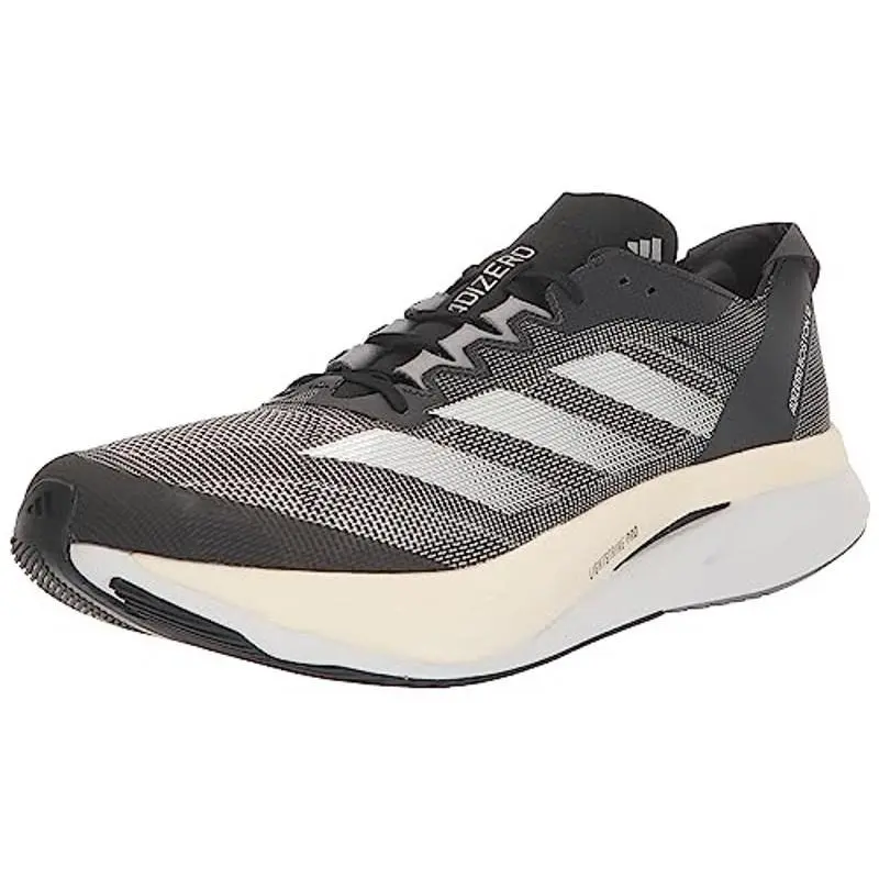 Adidas Men’s Adizero Boston 12 Running Shoes Black White Carbon Size 11