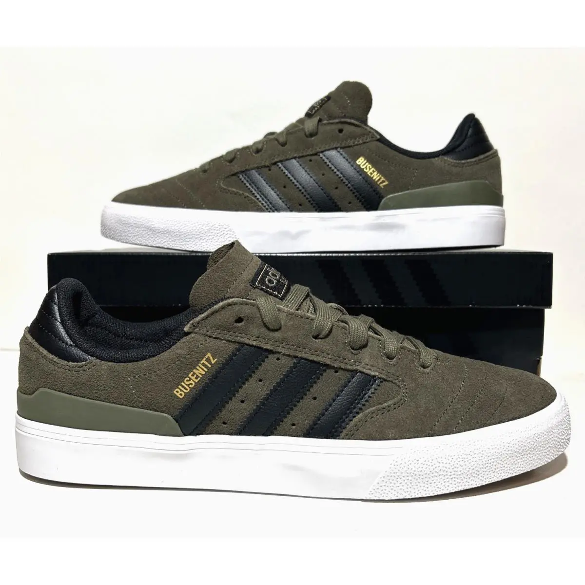 Adidas Busenitz Vulc II Men’s Size 8.5 Athletic Casual Olive Black Sneakers