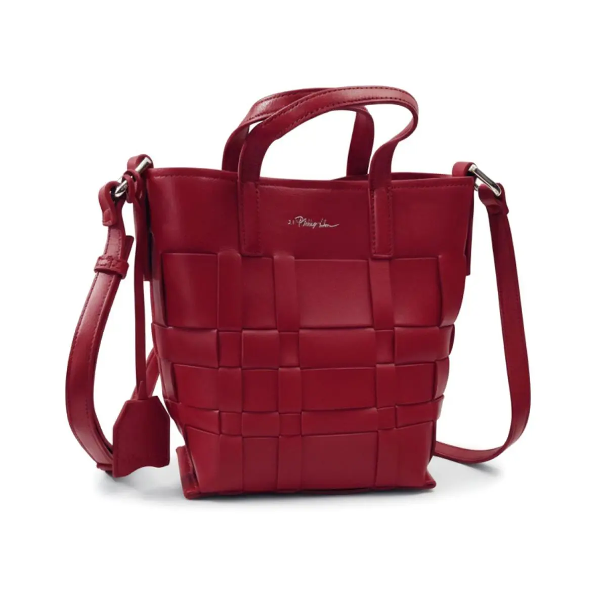 3.1  Lipstick Red Odita Mini Modern Lattice Bucket 0219 by Phillip Lim