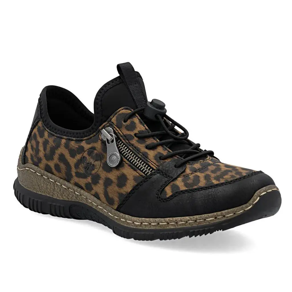 Rieker Women`s N32G0-90 Nikita Sneakers - Schartz Braun Schwartz
