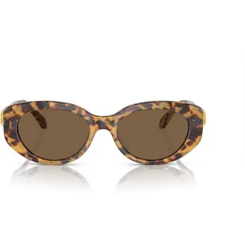 Swarovski Havana Round SK6002 104073 Sunglasses Women w/ Case