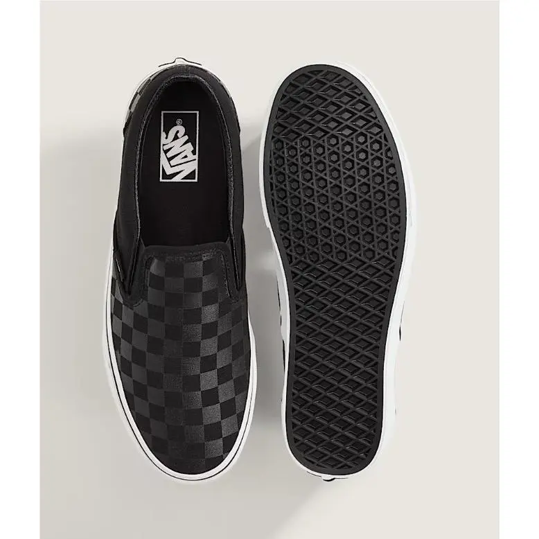 Vans shoes - CHECKERBOARD - CHECKERBOARD - Ivory, s: Black/Pewter Checkerboard 10