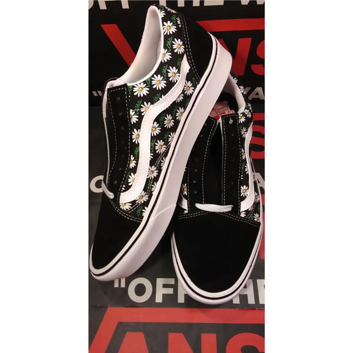 Vans shoes - Flowers - Flowers - VN0A3WMA49K - Black Green 0